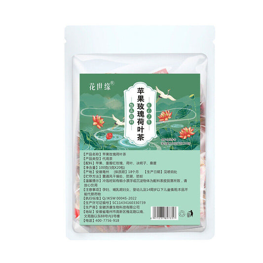 Apple Rose Lotus Leaf Tea, Healthy Drink Triangle Bag Slim Flower Tea