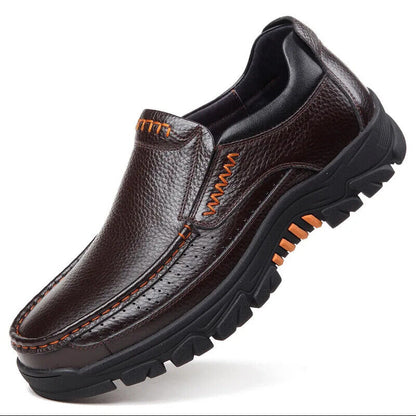 Spring Autumn Genuine Leather Shoes Men's Loafers Male Footwear Rubber