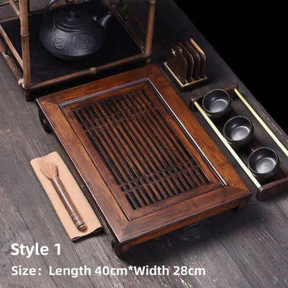 Chinese Wood Tea Tray With Drainage|Gong Fu Tea Tray|Tea Accessories