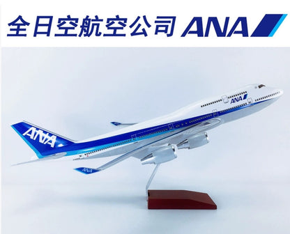 47CM 1:150 ANA BOEING 747-400 Passenger Plane Landing Gear Resin Aircraft Model