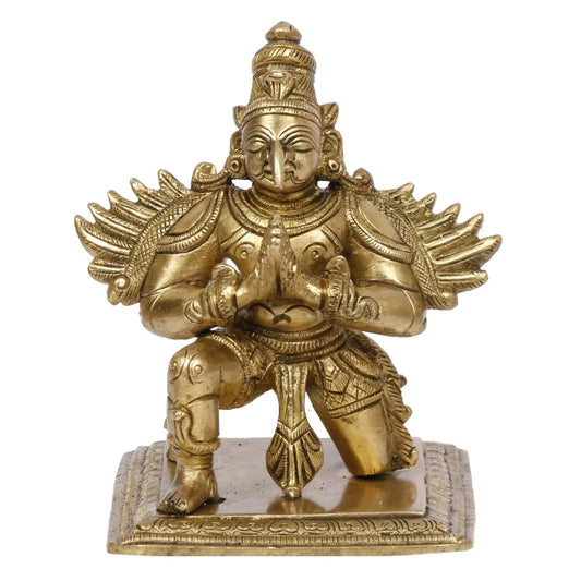 Brass Lord Garuda Garud Dev Vishnu Vehicle Eagle Idol Statue Figurine Sculpture