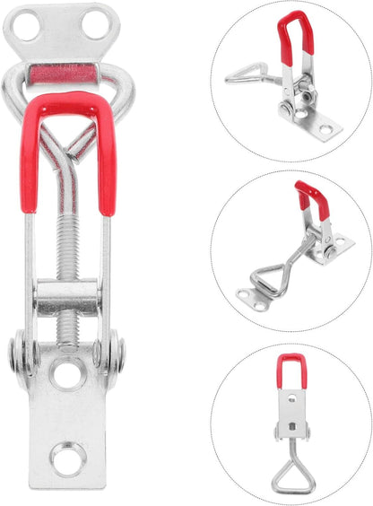 8Pcs Heavy Duty Steel Toggle Latch Catches Adjustable Lock Clamp For Boxes Case