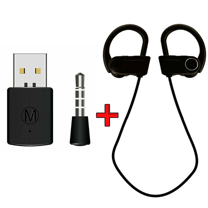 For PS4 Bluetooth Wireless USB Adapter Dongle Receiver for Headphone Microphone