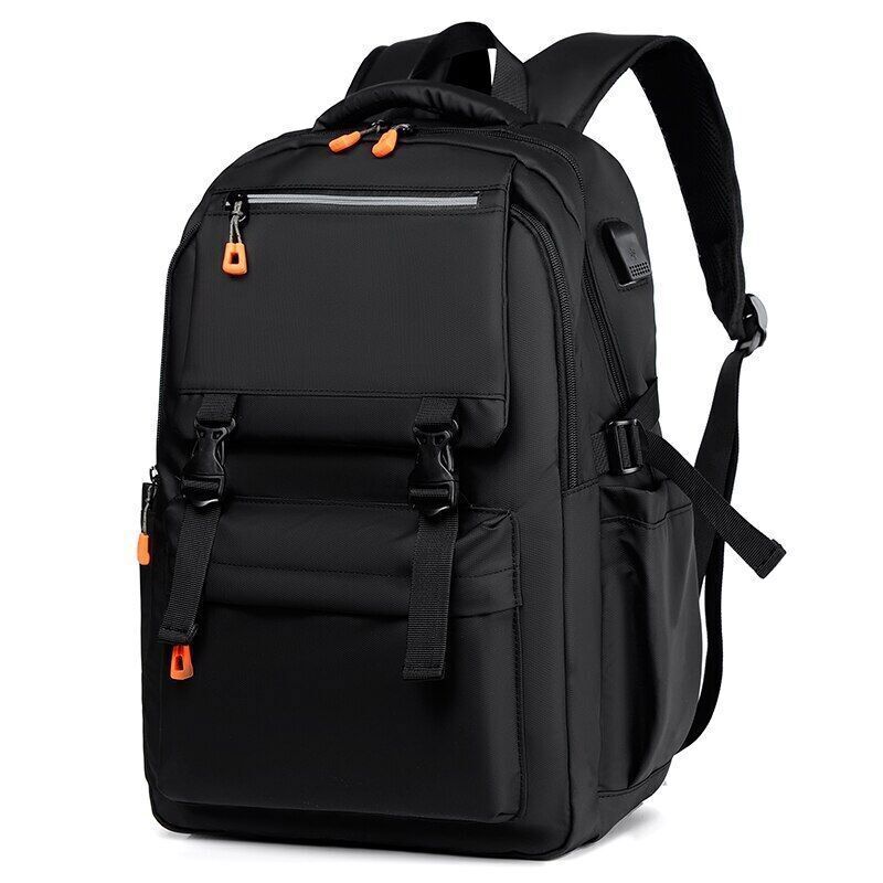 Black Backpack Men Women Laptop Bag Sport Travel Bagpacks Student Schoolbag