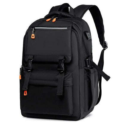 Black Backpack Men Women Laptop Bag Sport Travel Bagpacks Student Schoolbag