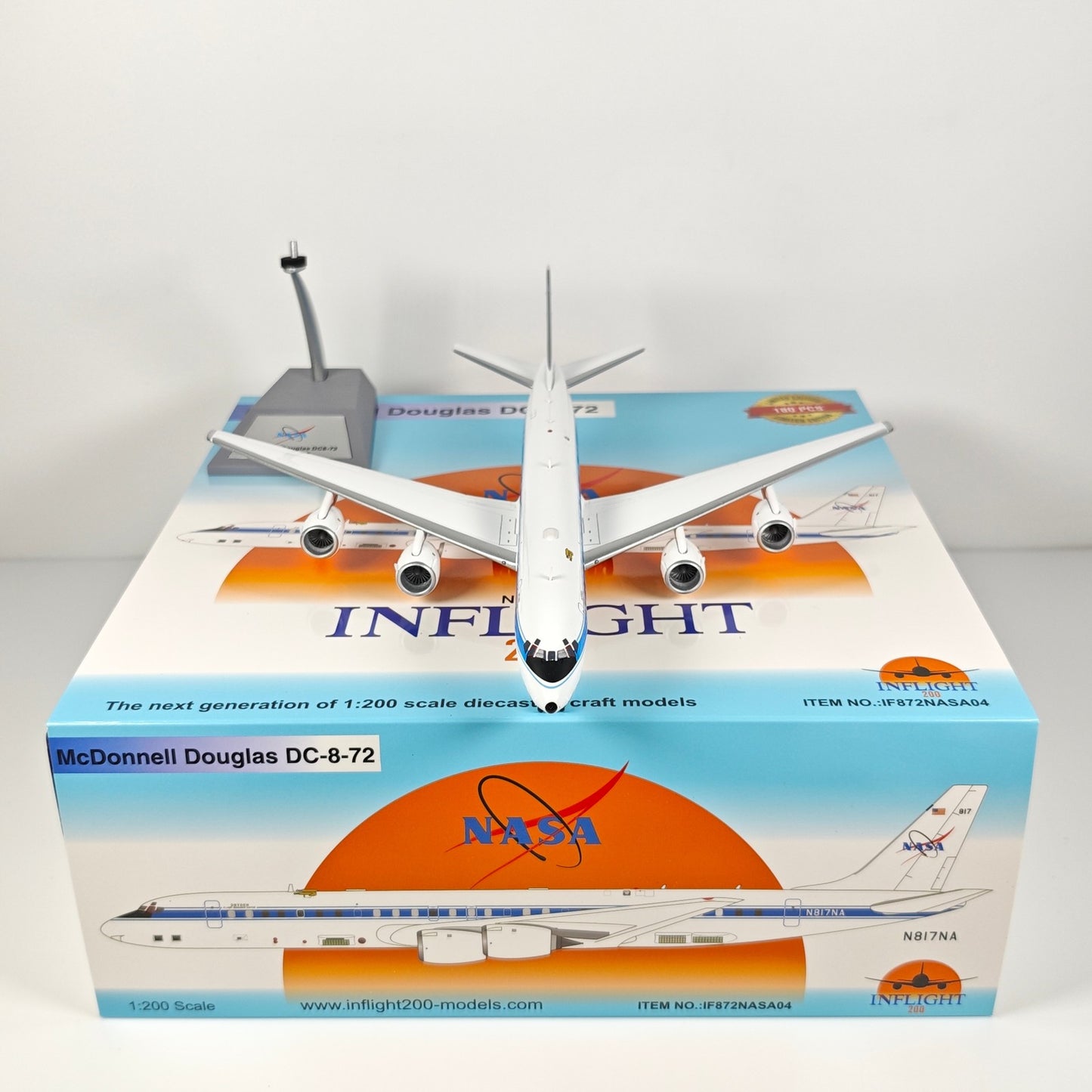 1:200 InFlight NASA DC-8-72 N817NA Passenger Airplane Diecast Plane Model