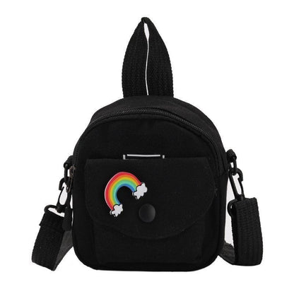 Shoulder Bag Pure Color Tote Outdoor Bag Canvas Handbag Zipper Messenger Bags