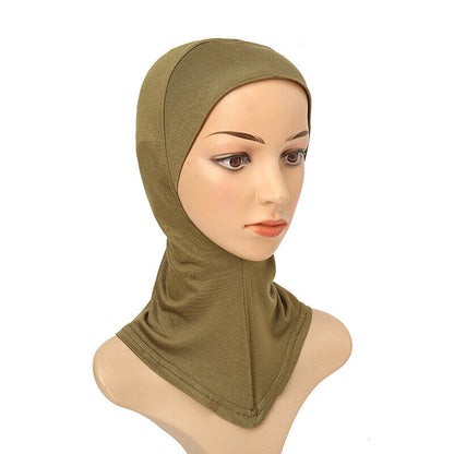 Women's Under Scarf Hat Cap Bone Bonnet Ninja Hijab Islamic Neck Cover Muslim*US