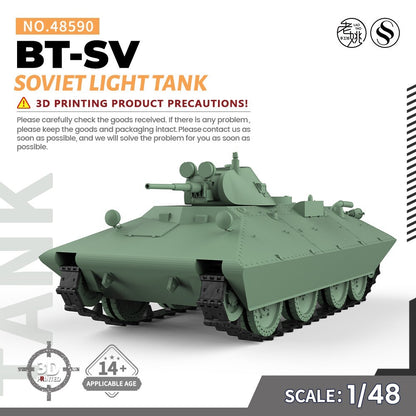 SSMODEL SS48590 1/48 Military Model Kit Soviet BT-SV Light Tank