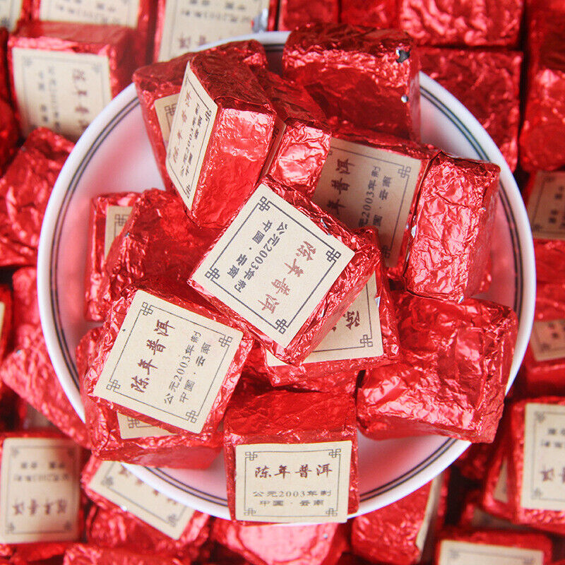 Top-Grade Small Golden Brick Pu'er Tea Square Brick Cooked Tea Black Tea 500g