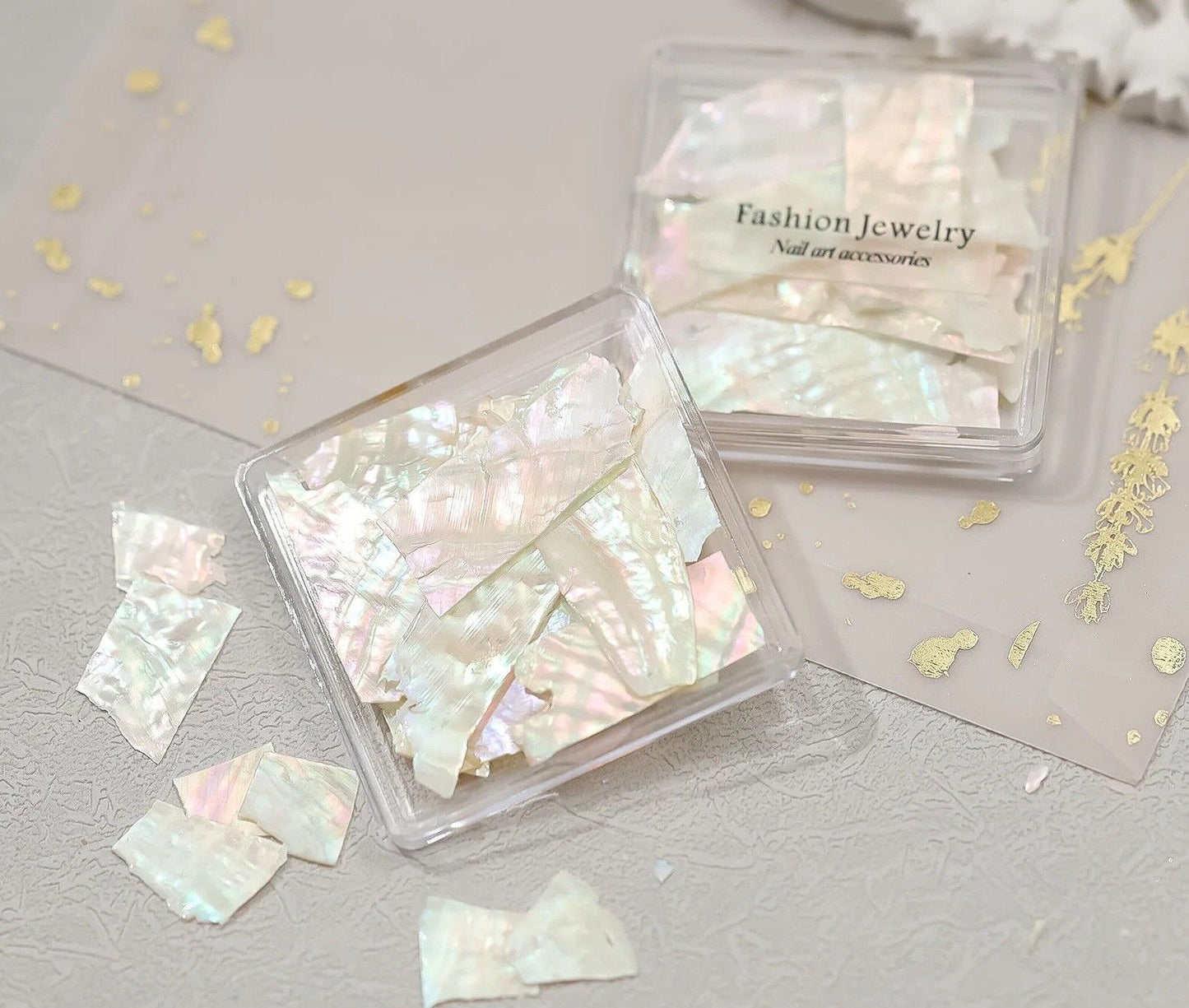 Nail Art Decorations 1 Box Abalone Shell Flakes Glitter DIY Manicure Accessories