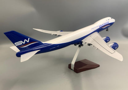 1:160 47CM Silkway BOEING 747-8 Plane Airplane Landing Gear Resin Aircraft Model