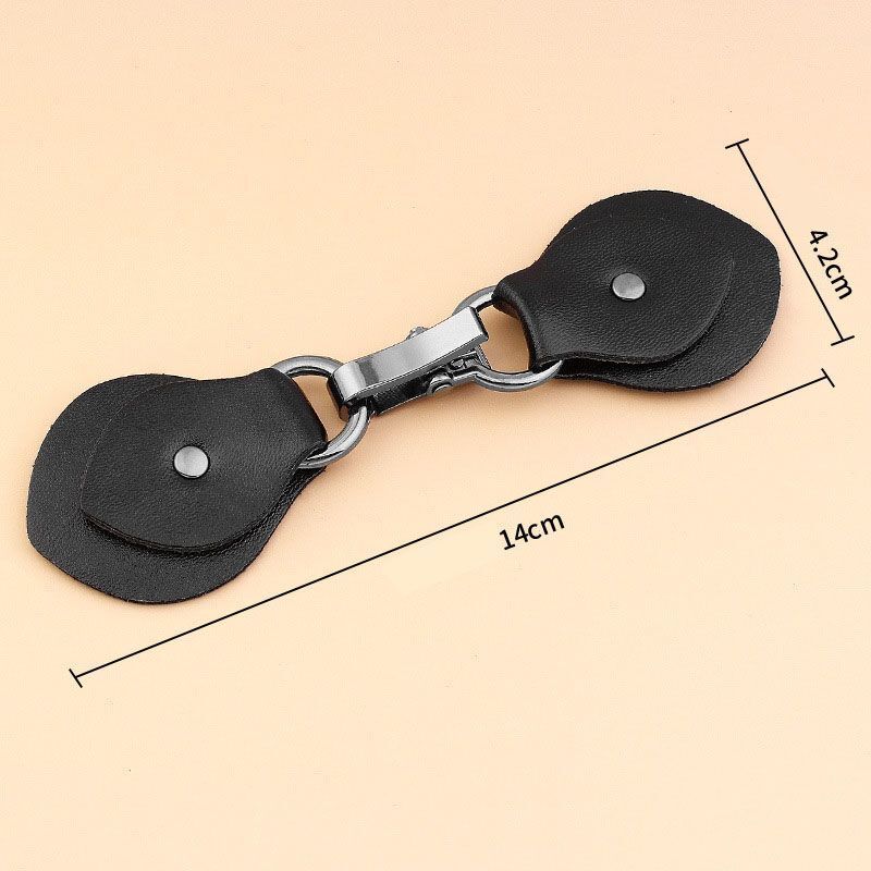 Women Belt Buckle Metal Coat Windbreaker Cardigan Jacket Leather Hook Decoration