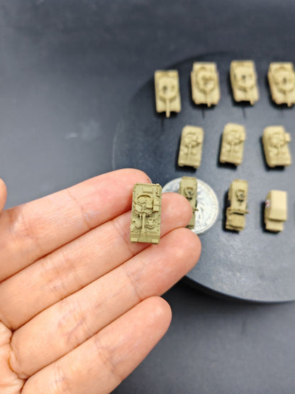 3D Printed 1/350/400 Us Armored Forces Tank Desert color Finished Model 14/pcs