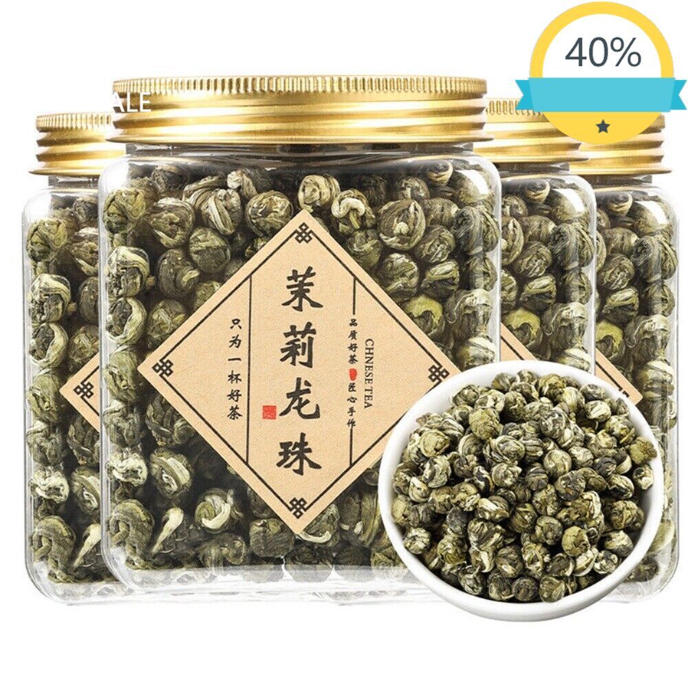 Hand Roll Organic Premium King Grade Jasmine Dragon Pearl Chinese Green Tea 125g