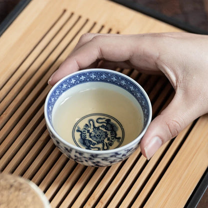 1Pc Chinese Blue and White Porcelain Teacup High-quality Ceramic Tea Cup Tea Set