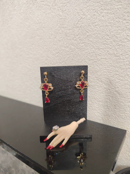 1/6 Female Micro-set Zirconia Teardrop Earrings For 12" Ph Action Figure Body