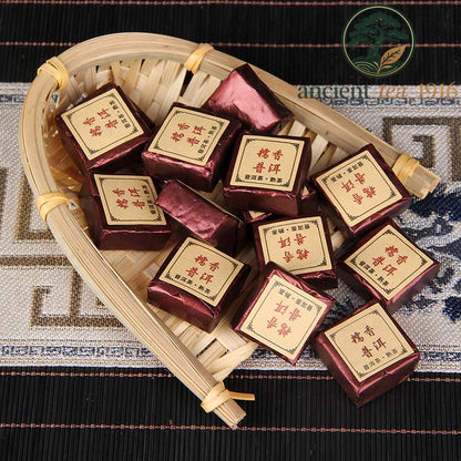 500g 2026 Pu'er Tea Ancient Tree Small Square Brick Ripe Tea Pu'er