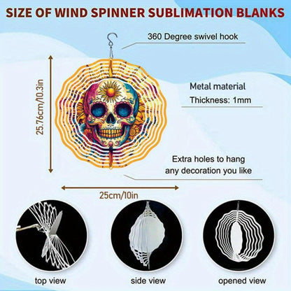 CIFbuy Metal Wind Chime Skull Floral Note Outdoor Garden Patio Decor