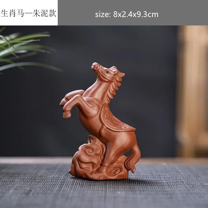 Creative Purple Sand 12 Zodiac Animal Decoration Tea Pet Lovely Desktop Ornament