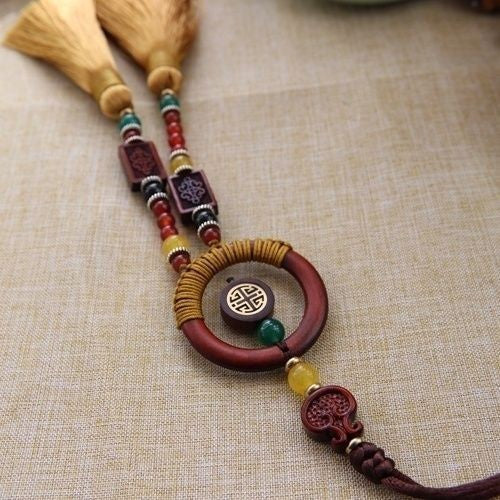 Sandalwood Green Sandalwood Car Charm Aromatherapy Rearview Mirror Pendant