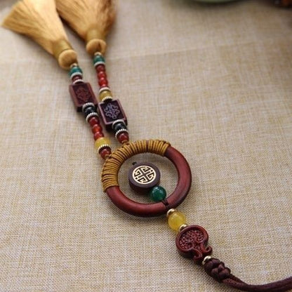 Sandalwood Green Sandalwood Car Charm Aromatherapy Rearview Mirror Pendant