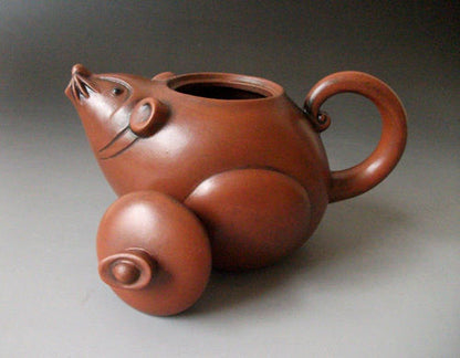 Chinese Purple Clay zisha YIXING Pottery Teapot Mouse shape