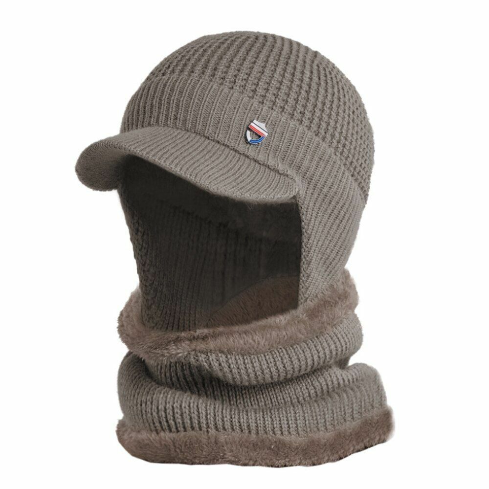 Winter Hat Bandana Scarf Outdoor Ear Protection Warm Thick Bicycle Knitted Cap