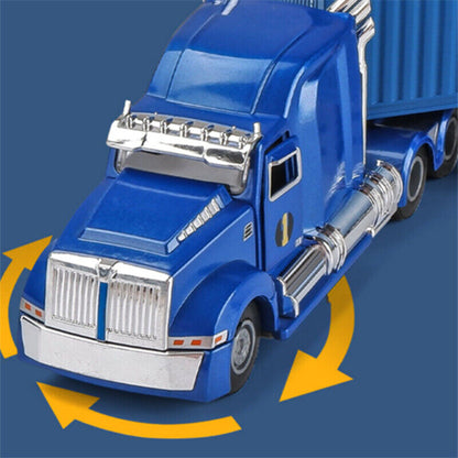 1:50 Container Trailer Truck Head Diecast Model Car Engineering Toy Vehicle Gift