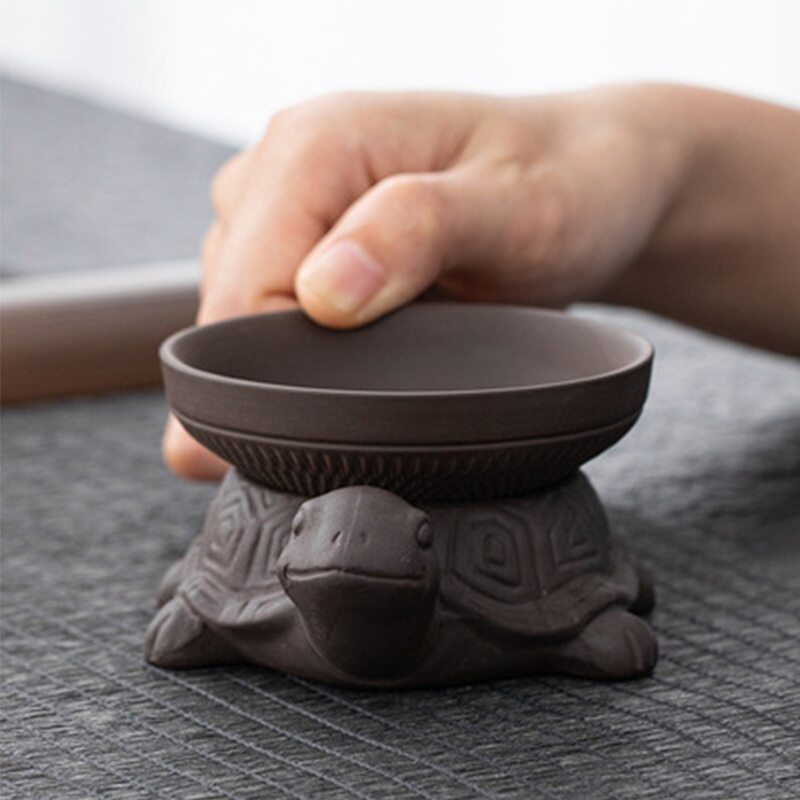 4.5" Hundred-hole Purple Sand Tea Drain Tea Strainers Kung Fu Tea Set Tea Filter