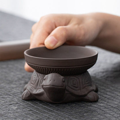 4.5" Hundred-hole Purple Sand Tea Drain Tea Strainers Kung Fu Tea Set Tea Filter