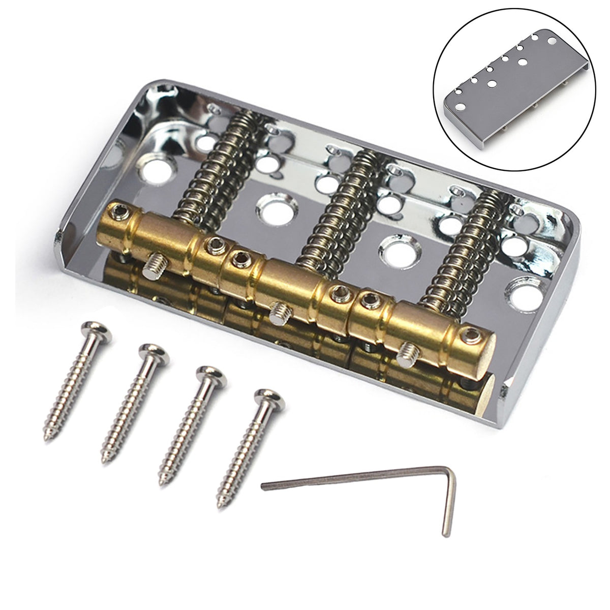 6 Strings Guitar Short Bridge Brass Saddles for Telecaster Tele TL Style Kit]