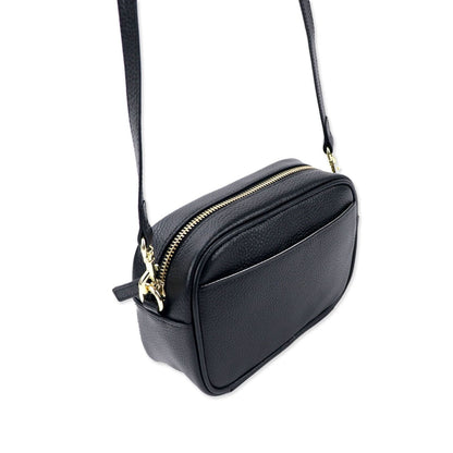 Genuine Leather Pebble Pattern Shoulder Bag Small Square Messenger Bags Purse