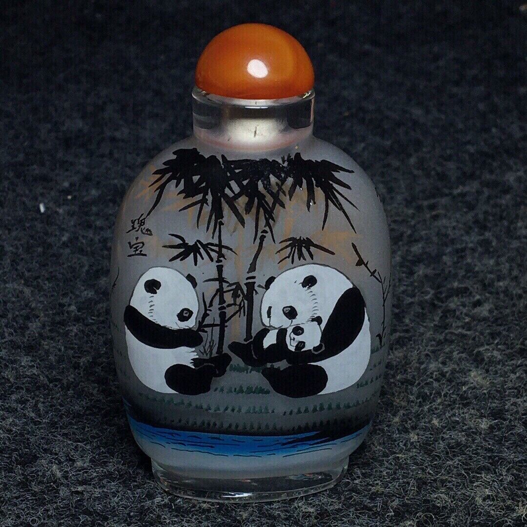 Ancient Chinese handmade interior painting ancient glazed snuff bottle