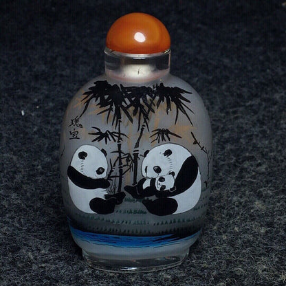 Ancient Chinese handmade interior painting ancient glazed snuff bottle