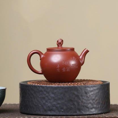 Chinese Tea Pot Original Ore Real Yixing Zisha Clay Marked Master Pot Hand Carve