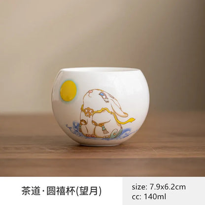 Chinese Ceramic Teacup Handmade Custom Master Cup Traditional Tea Accessories