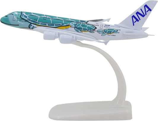 1:500 15cm A380 ANA Sea Turtle Metal Airplane Model Plane Toy Plane Model Green