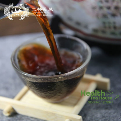 Material Ripe Pu Erh Tea 357g/12.59oz TuLin "Long Feng Cheng Xiang"