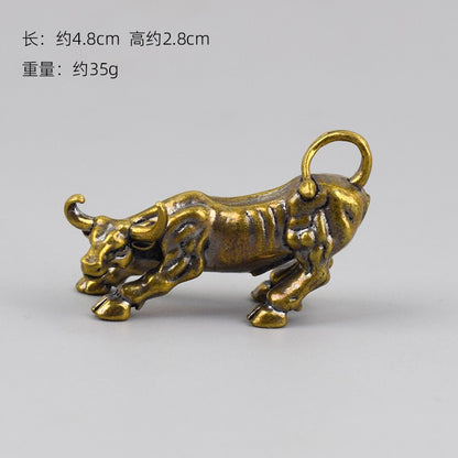 1Pc Retro Brass Twelve Chinese Zodiac Ornament Desktop Handicraft Tea Pet