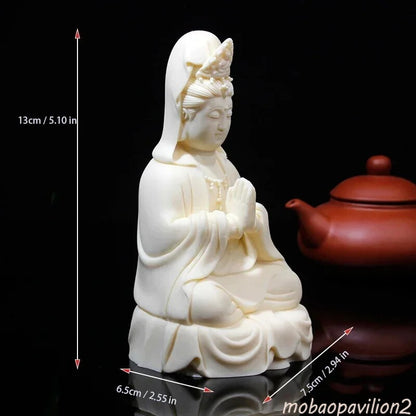 Resin Guanyin Home Office Car Buddhist Feng Shui Car Interior Decoration Sets