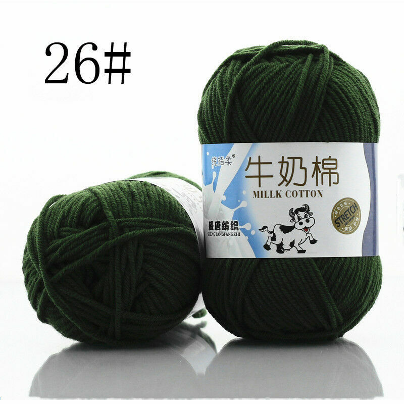 Hot Sale 50g Hand-woven Chunky Yarn Soft Milk Cotton Knitting Baby wool yarn