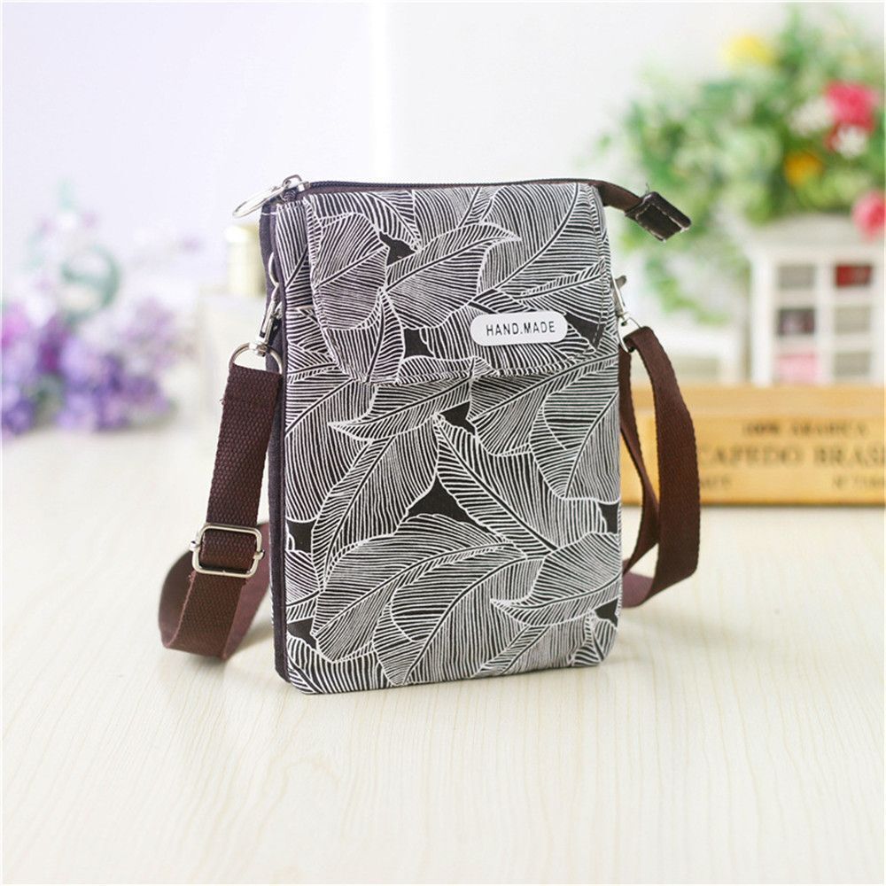 5-layer Mobile Phone Bag Tote Case Shoulder Purse Pouch Wallet Purple Gray Blue