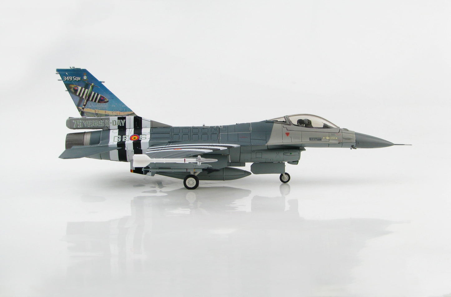 HM Lockheed F-16AM "75 Years D-Day"FA-124 349 Sqn. Belgian 1/72 diecast model
