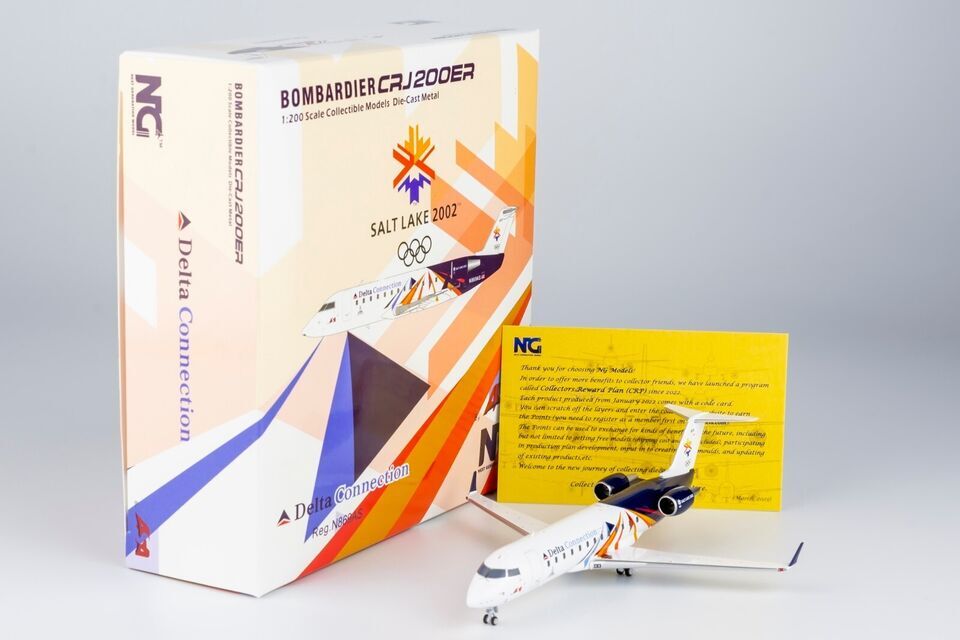 1:200 NG Model Delta Air Lines Bombardier CRJ200ER Plane Diecast Aircraft Model