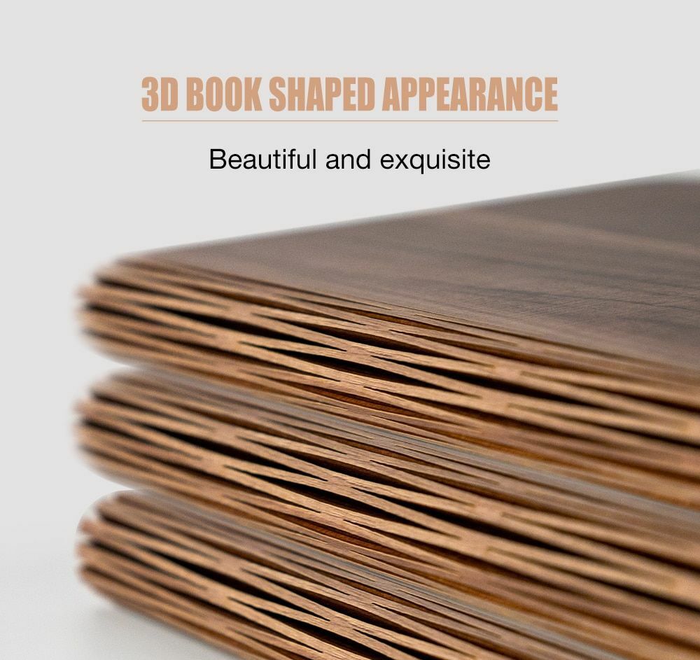 Lamp Book LED USB Wooden Leather Foldable Rechargeable Shape Desk Light Reading