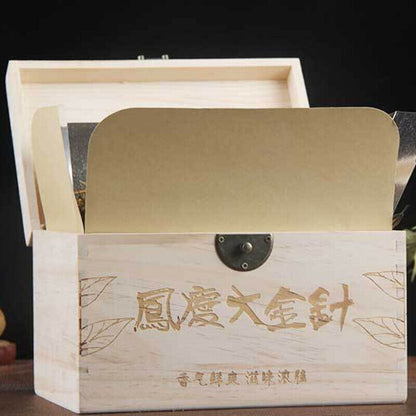 Old Tree Large Golden Needle Golden Bud Dian HongTea 500g Wooden Box Yunnan-
