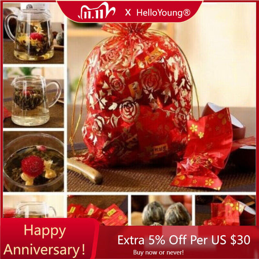Handmade Flower Tea Ball Ecology Herbal Tea 20pcs Chinese Blooming Flower Tea-