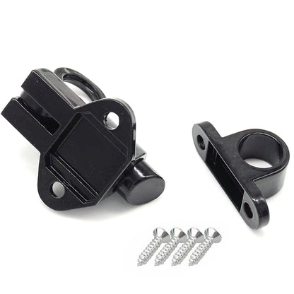 Black Aluminium Alloy Spring Door Lock with Automatic Locking Mechanism A