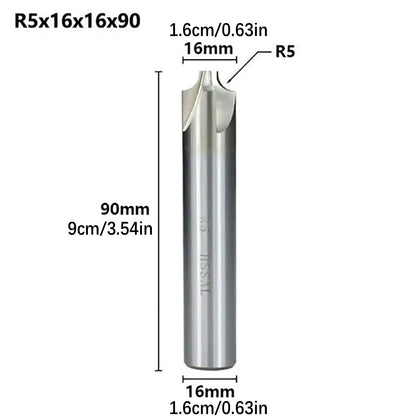 R2-R10 Radius HSS Corner Rounding End Mill Milling Cutter CNC Router Bit Tool